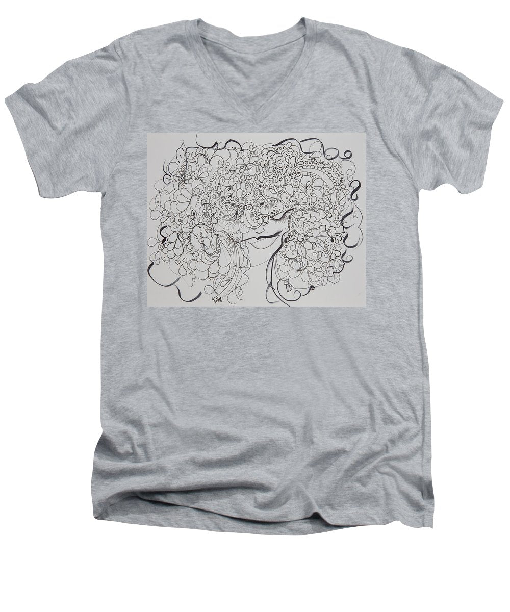 Swirls - Zentangle Collection  - Men's V-Neck T-Shirt