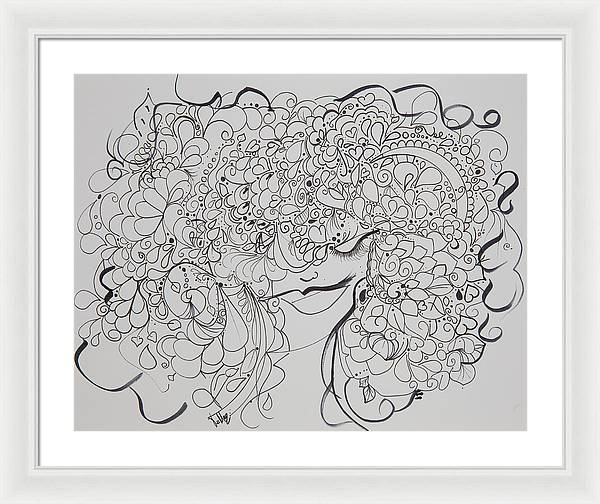 Swirls - Zentangle Collection  - Framed Print