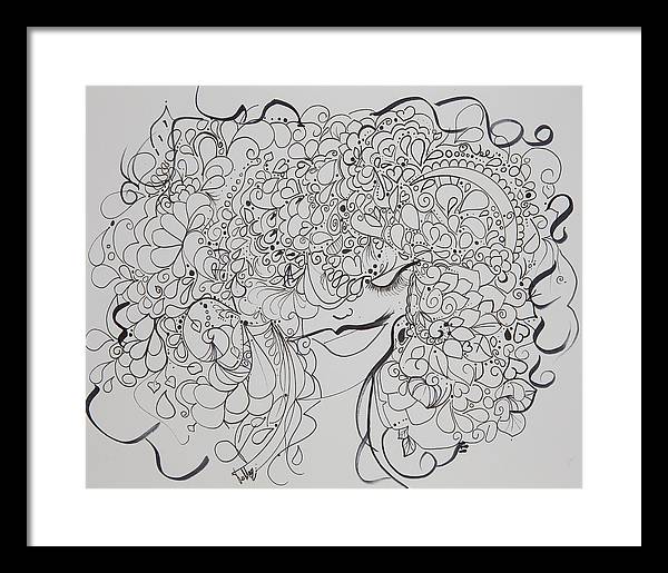 Swirls - Zentangle Collection  - Framed Print