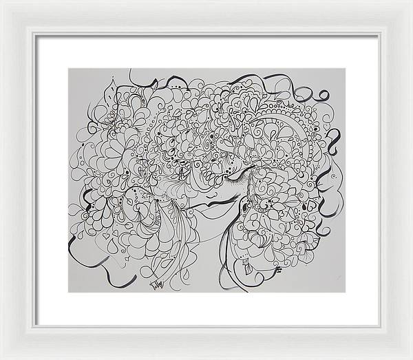 Swirls - Zentangle Collection  - Framed Print