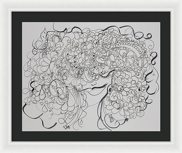 Swirls - Zentangle Collection  - Framed Print