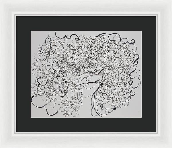 Swirls - Zentangle Collection  - Framed Print