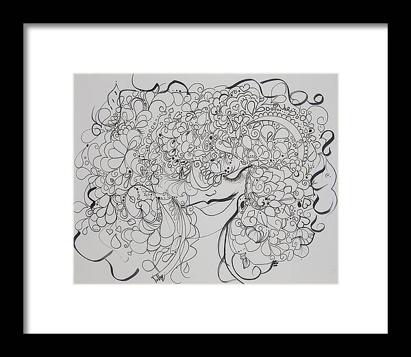 Swirls - Zentangle Collection  - Framed Print