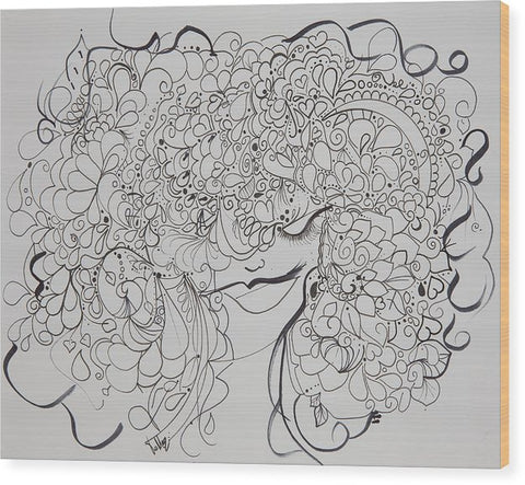 Swirls - Zentangle Collection  - Wood Print