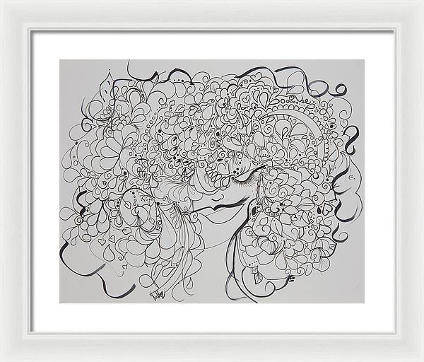 Swirls - Zentangle Collection  - Framed Print