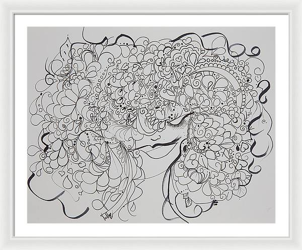 Swirls - Zentangle Collection  - Framed Print