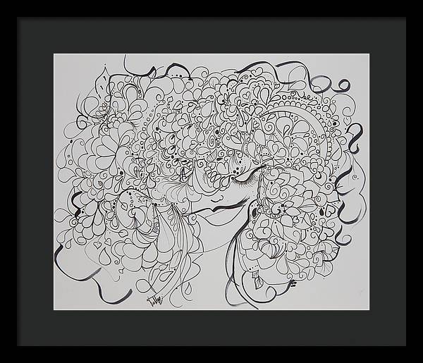 Swirls - Zentangle Collection  - Framed Print