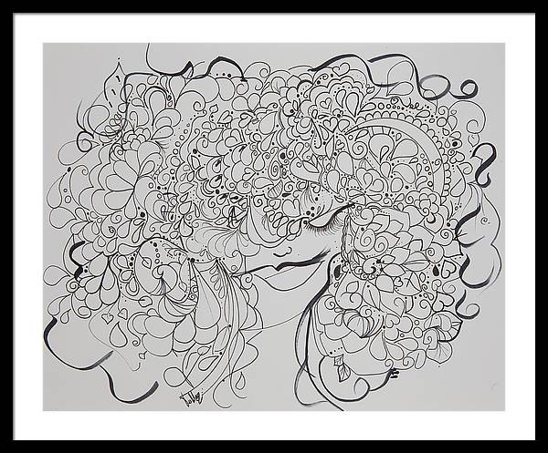 Swirls - Zentangle Collection  - Framed Print