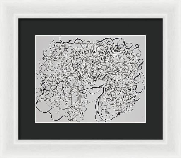 Swirls - Zentangle Collection  - Framed Print