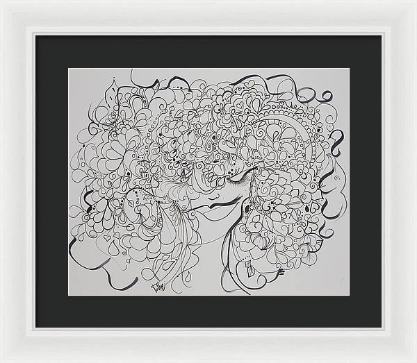 Swirls - Zentangle Collection  - Framed Print