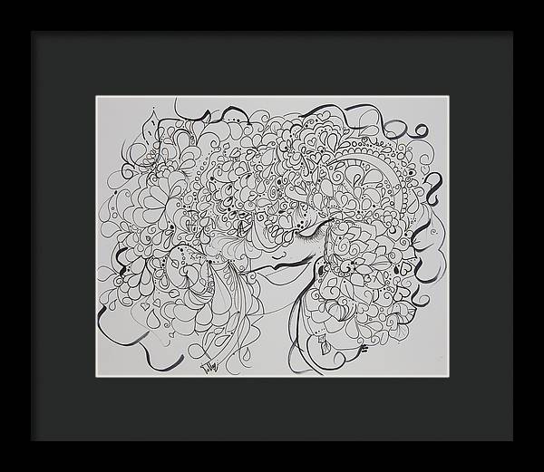 Swirls - Zentangle Collection  - Framed Print