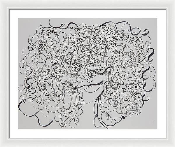 Swirls - Zentangle Collection  - Framed Print