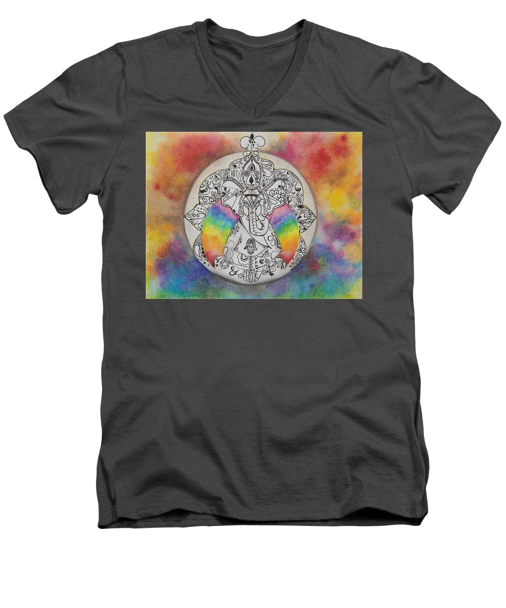 Zen Elephant - Zentangle Collection - Men's V-Neck T-Shirt