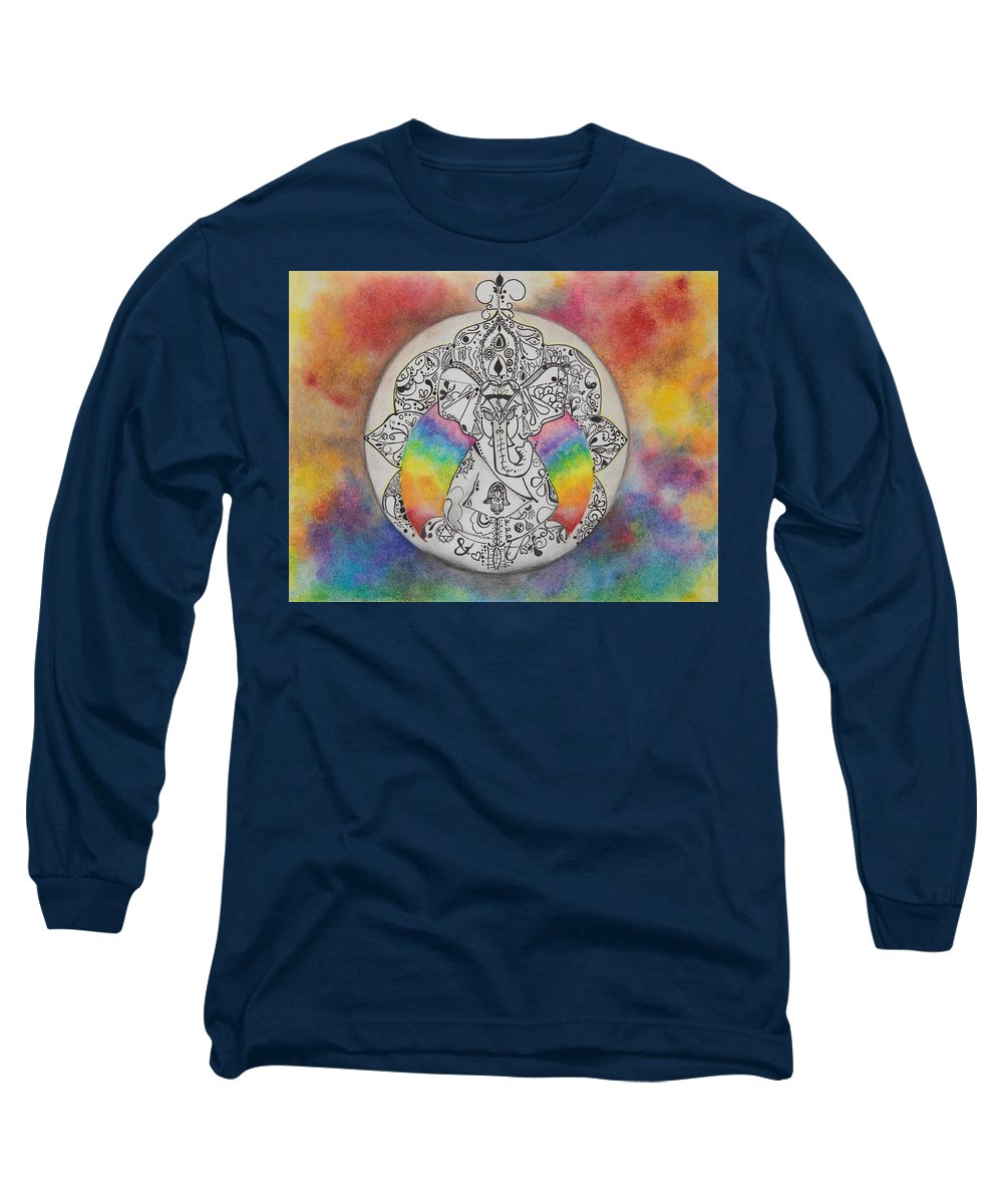 Zen Elephant - Zentangle Collection - Long Sleeve T-Shirt