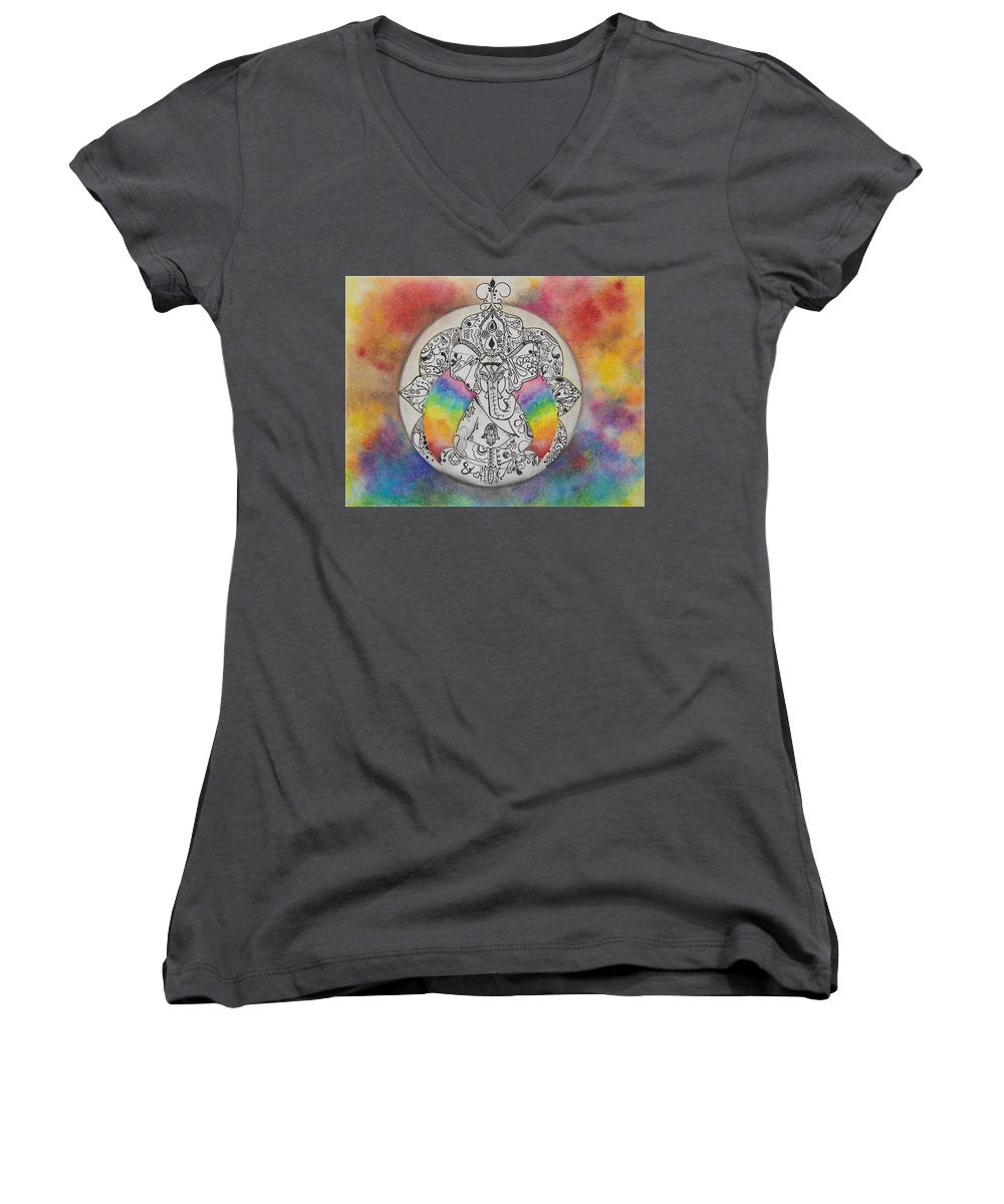 Zen Elephant - Zentangle Collection - Women's V-Neck