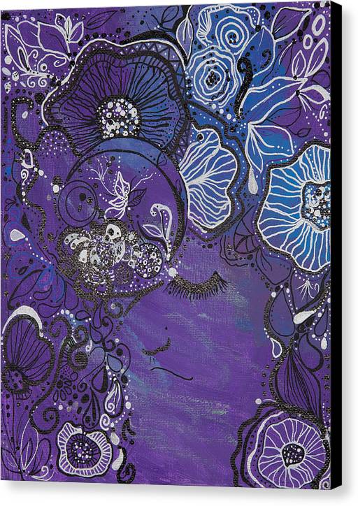 Zen Face - Flower Head Collection  - Canvas Print