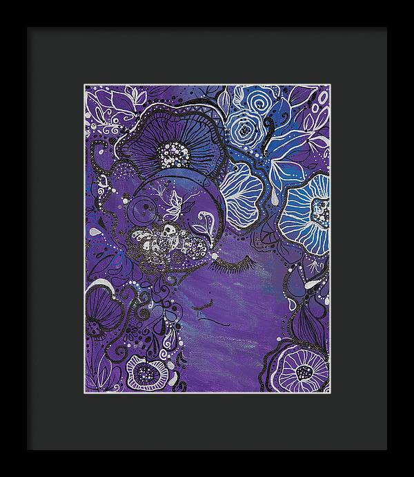 Zen Face - Flower Head Collection  - Framed Print