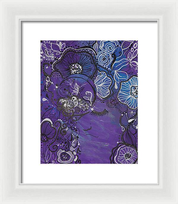 Zen Face - Flower Head Collection  - Framed Print