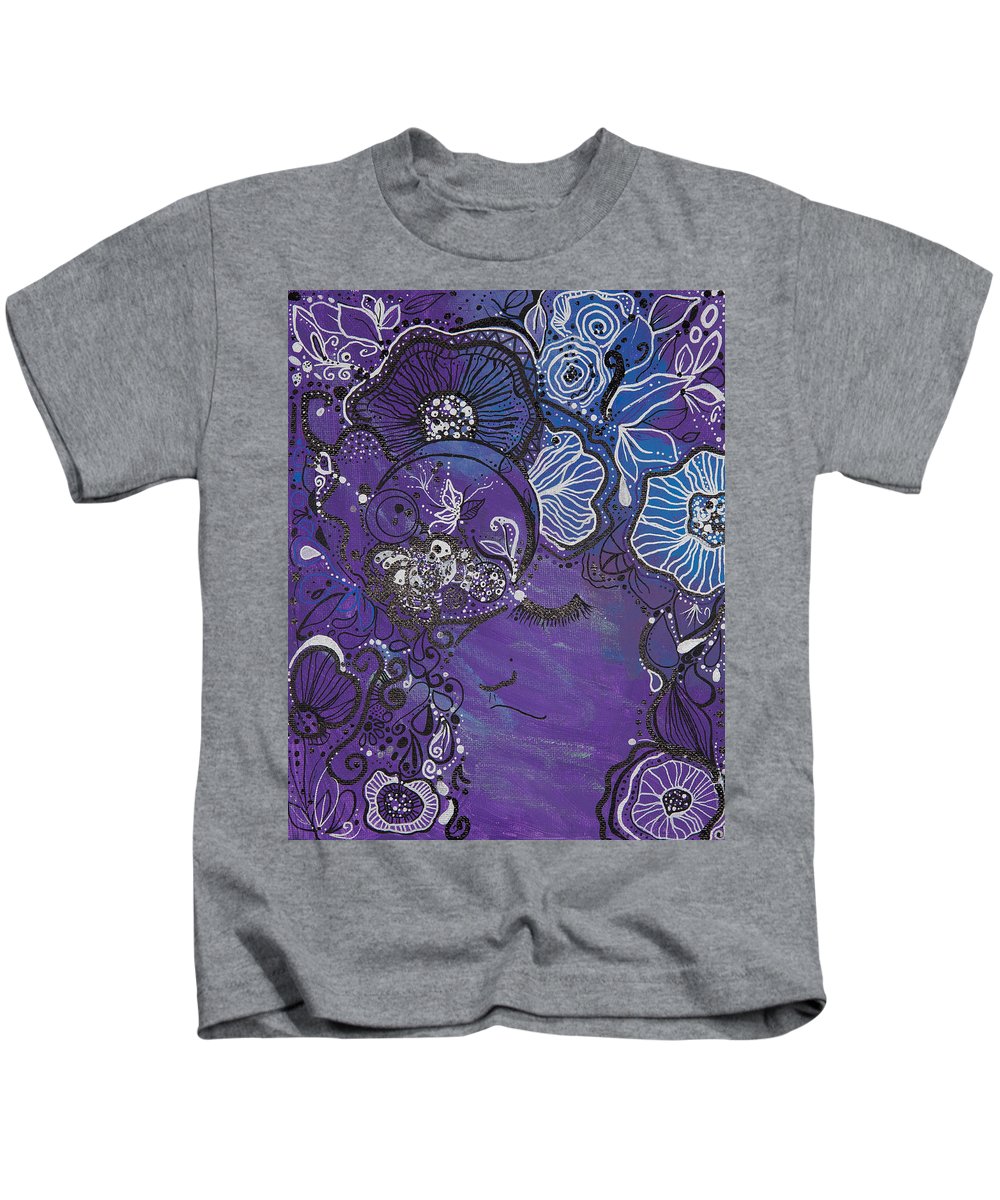 Zen Face - Flower Head Collection  - Kids T-Shirt