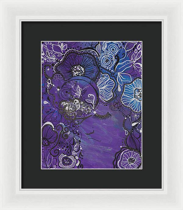 Zen Face - Flower Head Collection  - Framed Print