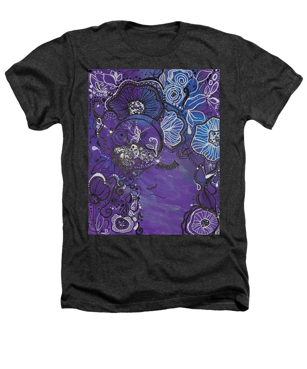 Zen Face - Flower Head Collection  - Heathers T-Shirt