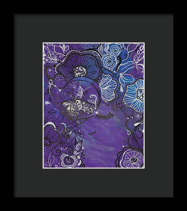 Zen Face - Flower Head Collection  - Framed Print