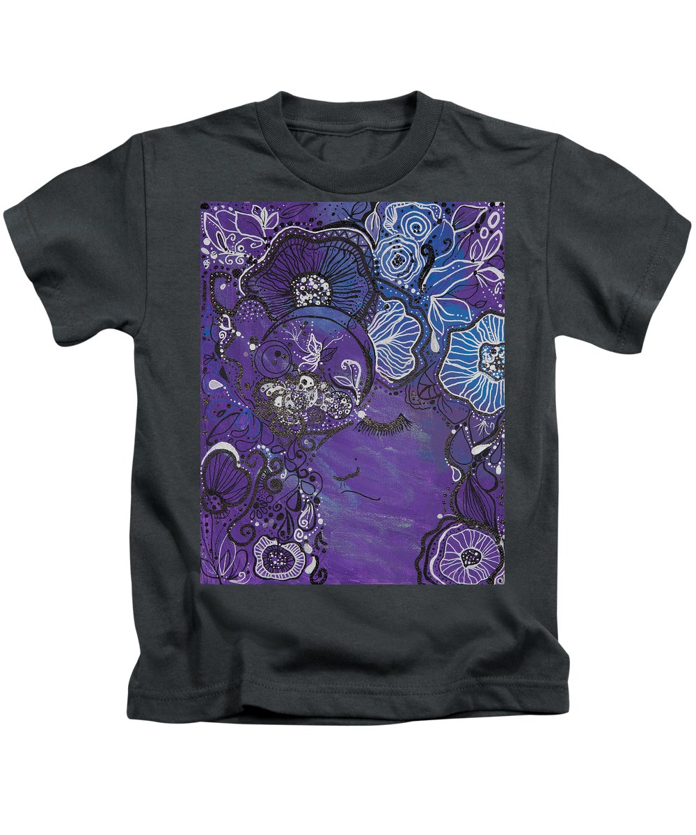 Zen Face - Flower Head Collection  - Kids T-Shirt