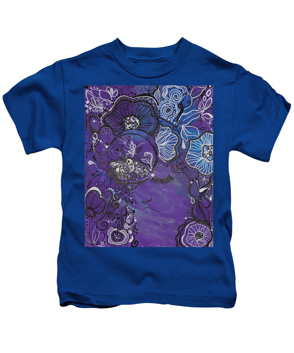 Zen Face - Flower Head Collection  - Kids T-Shirt