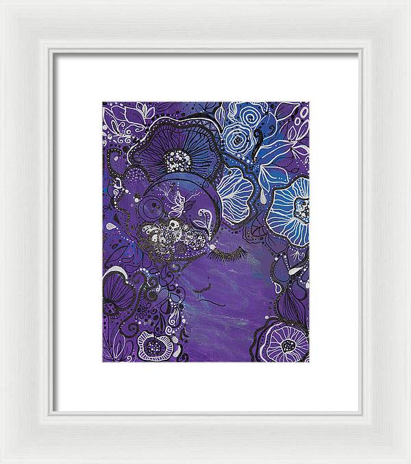 Zen Face - Flower Head Collection  - Framed Print