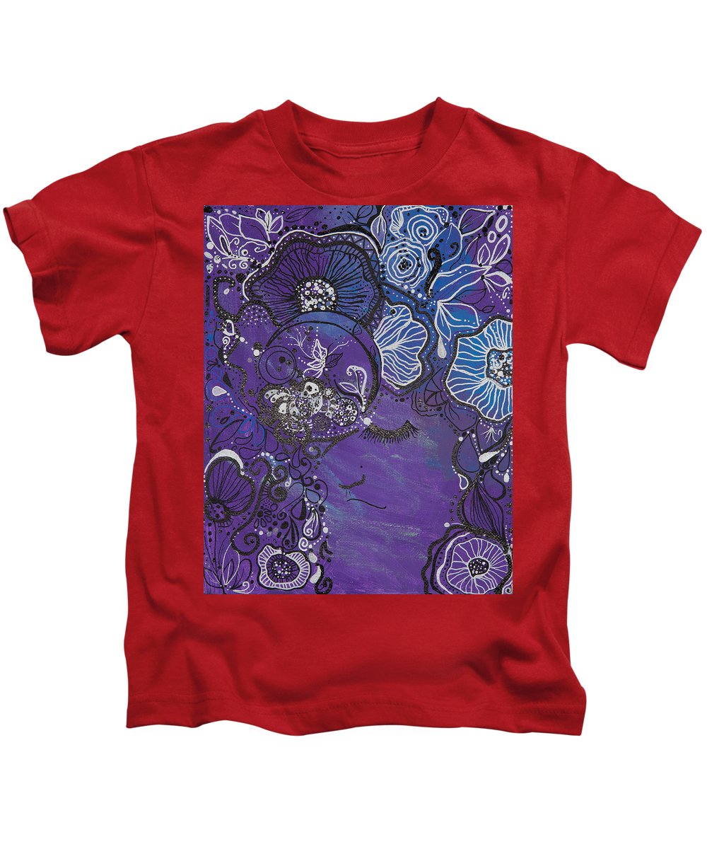 Zen Face - Flower Head Collection  - Kids T-Shirt