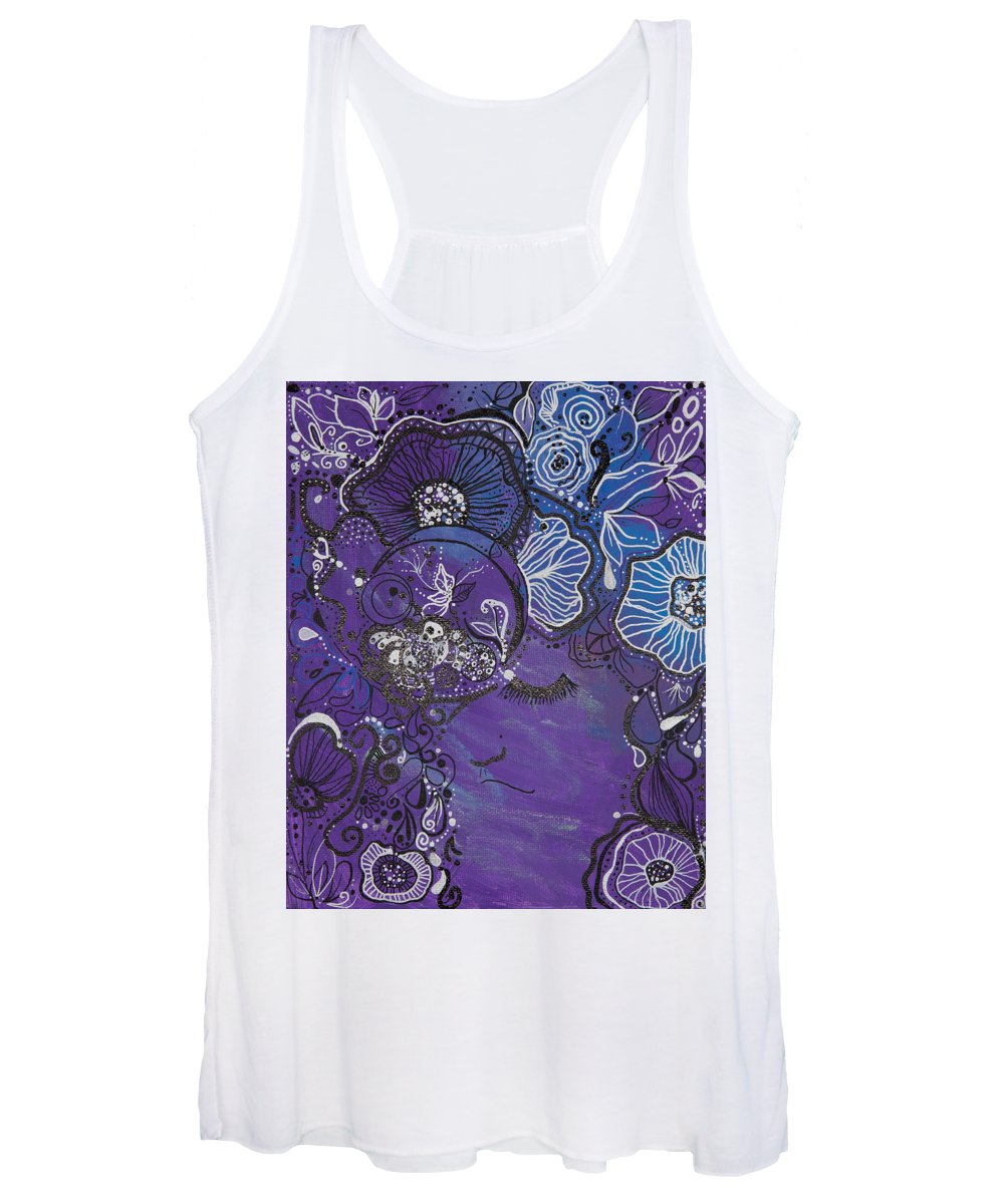 Zen Face - Flower Head Collection  - Women's Tank Top