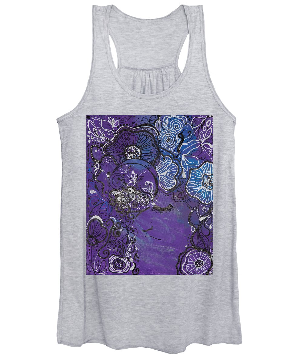 Zen Face - Flower Head Collection  - Women's Tank Top