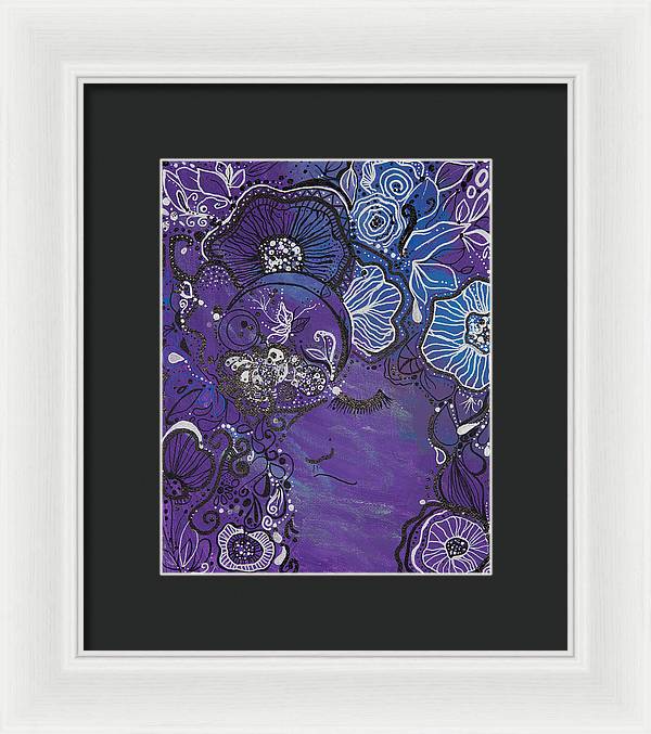 Zen Face - Flower Head Collection  - Framed Print