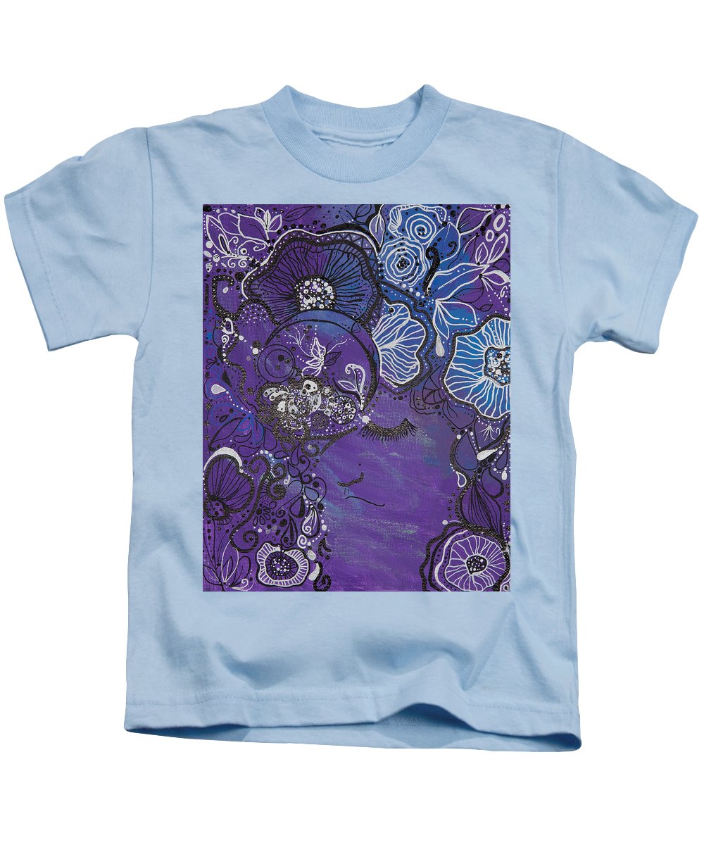 Zen Face - Flower Head Collection  - Kids T-Shirt