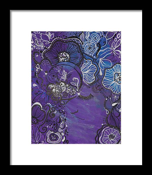 Zen Face - Flower Head Collection  - Framed Print