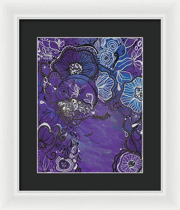 Zen Face - Flower Head Collection  - Framed Print