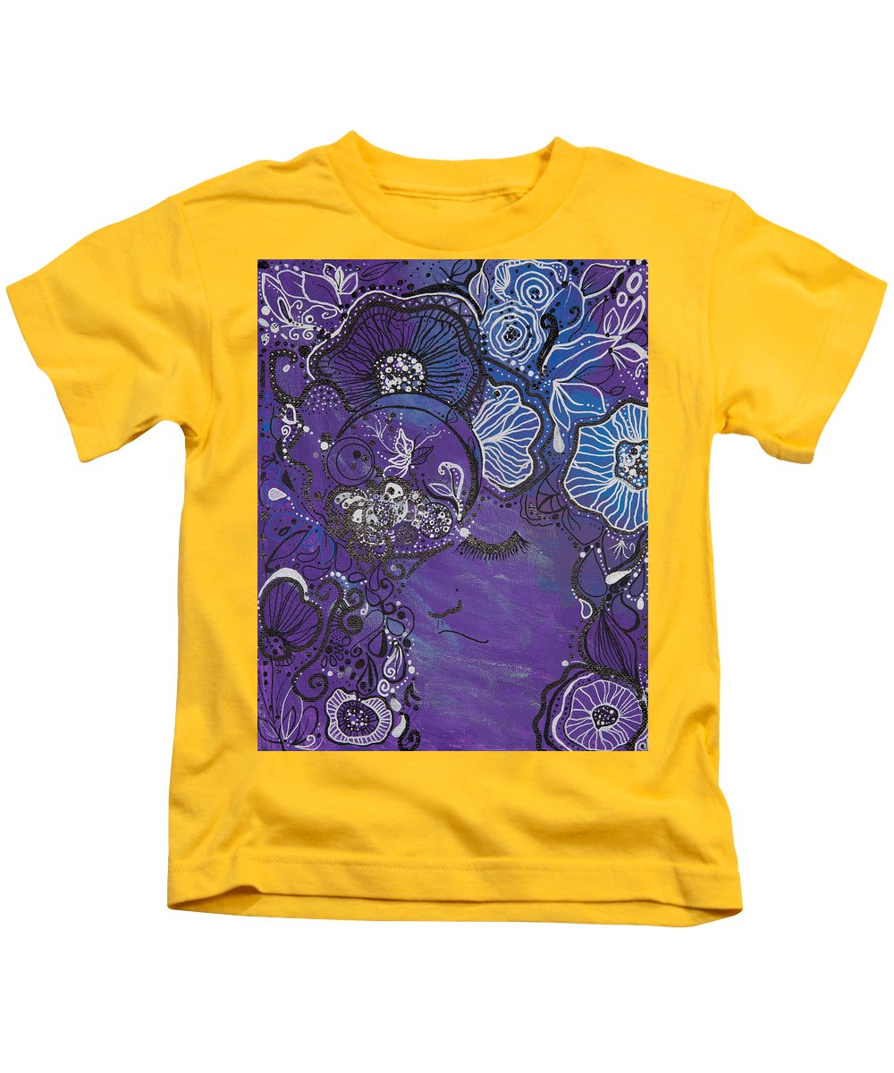 Zen Face - Flower Head Collection  - Kids T-Shirt