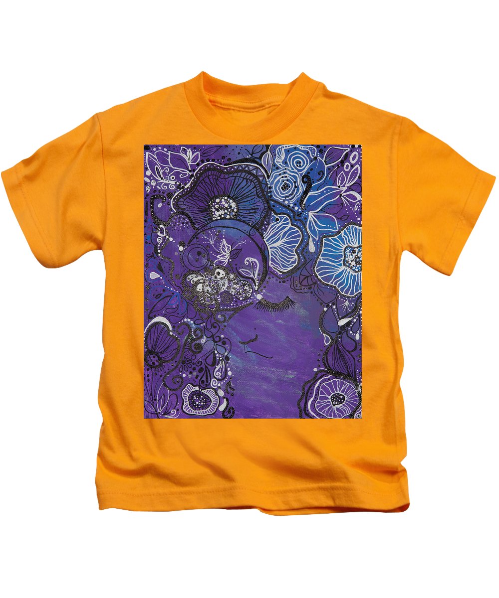 Zen Face - Flower Head Collection  - Kids T-Shirt