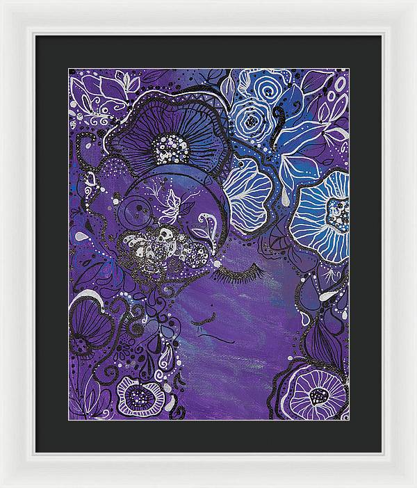 Zen Face - Flower Head Collection  - Framed Print