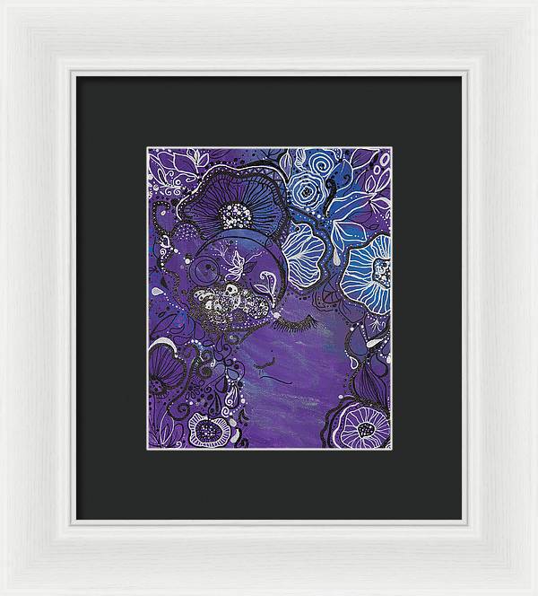 Zen Face - Flower Head Collection  - Framed Print