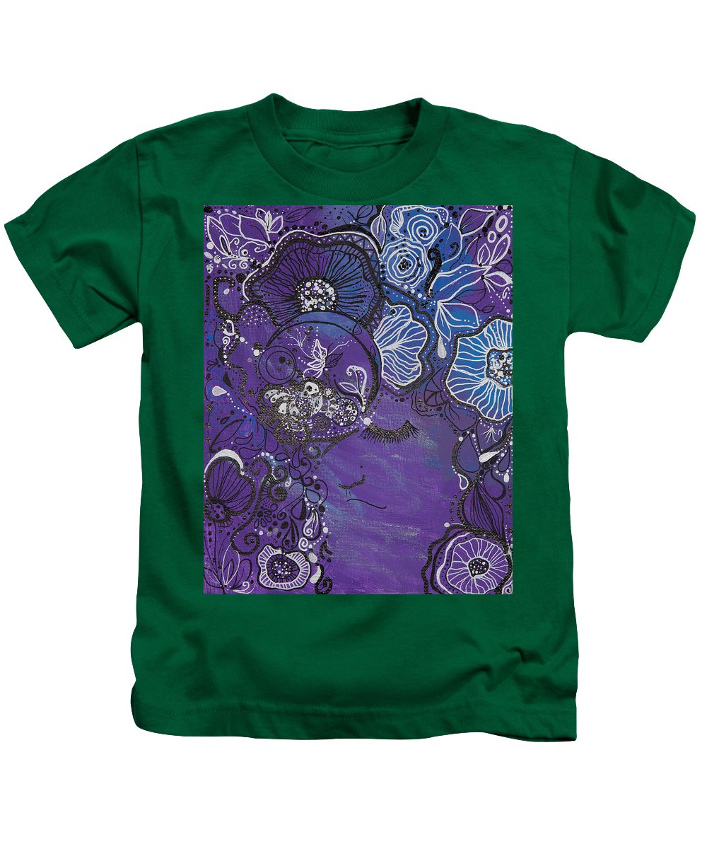 Zen Face - Flower Head Collection  - Kids T-Shirt