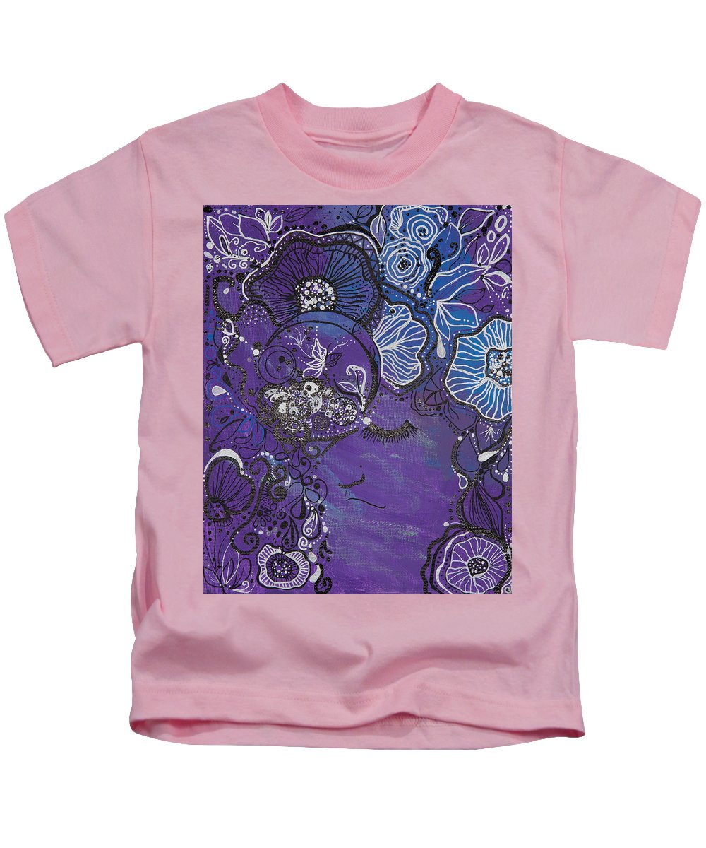 Zen Face - Flower Head Collection  - Kids T-Shirt