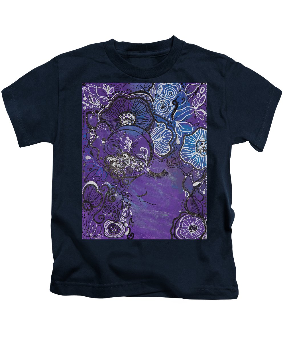 Zen Face - Flower Head Collection  - Kids T-Shirt