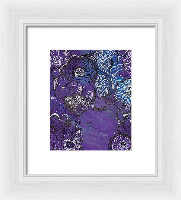 Zen Face - Flower Head Collection  - Framed Print