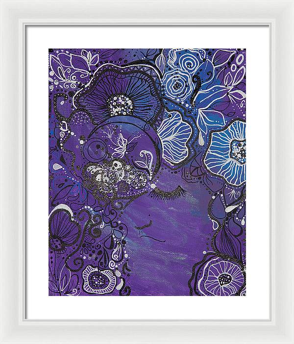 Zen Face - Flower Head Collection  - Framed Print