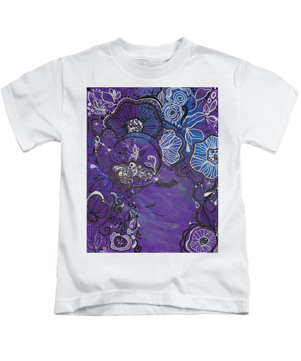 Zen Face - Flower Head Collection  - Kids T-Shirt