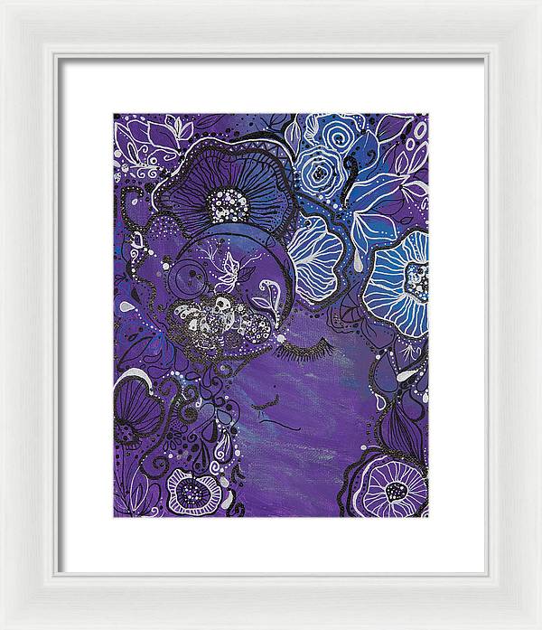 Zen Face - Flower Head Collection  - Framed Print