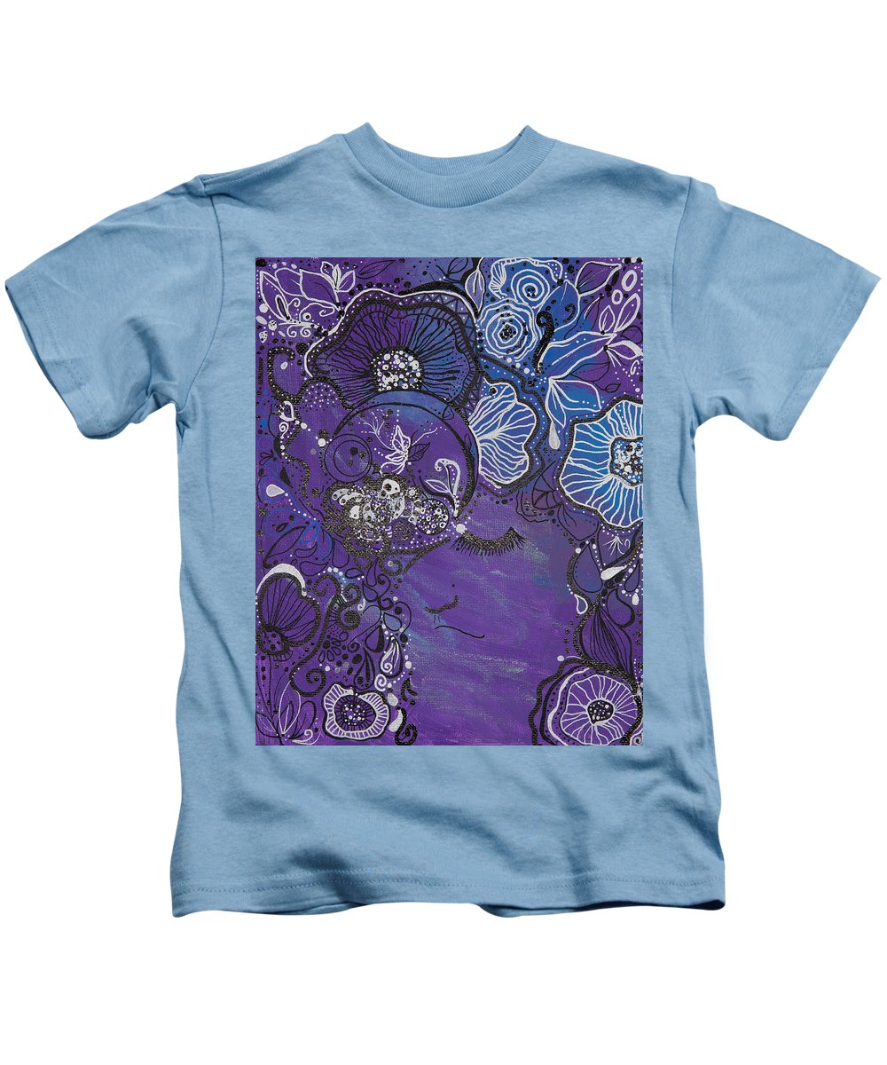 Zen Face - Flower Head Collection  - Kids T-Shirt